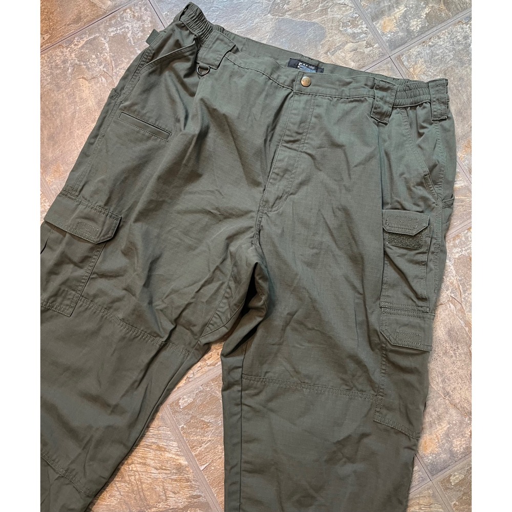 5.11 Tactical Taclite Pro Cargo Pants Mens 42x30 Green Ripstop 74273 - Picture 2 of 10